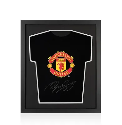 £224.99 • Buy Framed Ryan Giggs Signed Manchester United T-Shirt Black - Compact Autograph