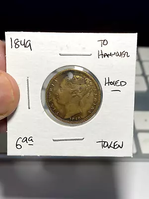 1849 Queen Victoria 'To Hannover' Token • $9.99