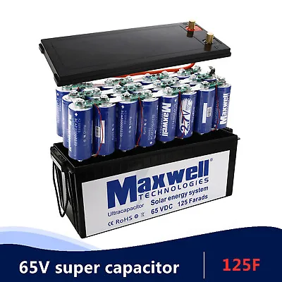 Maxwell 65V 125Farads Super Capacitor Car Audio Start Capacitor 2.7v 3000F 24pcs • $999