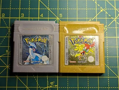 Pokemon Gold + Silver - Game Boy - Genuine PAL - Cartridge Only - New Batteries • £55