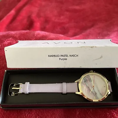 Avon Marbled Pastel Watch Purple 2019 New In Box Storaged Unused • $12