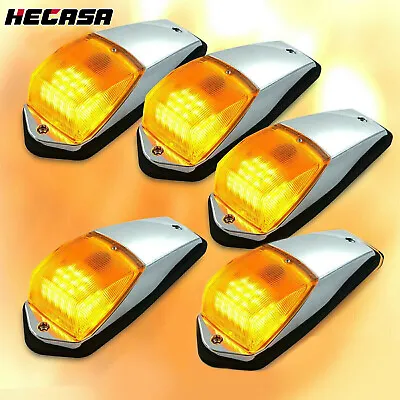 For Peterbilt Kenworth Freightliner Amber 31LED Top Roof Cab Marker Lights 5 Pcs • $51