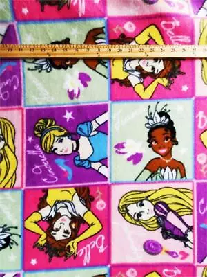 Fleece DISNEY PRINCESSES Print Fabric - PRINCESSES-BLOCK FRAMES /58  Wide/ SBY • $18.99