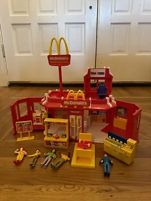 Vintage McDonald's Play Restaurant Playset Drive Thru 2003 Figures Furniture • $174.99