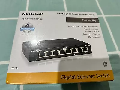 NETGEAR GS308 SOHO 8-Port Gigabit Unmanaged Switch - Black (GS308-300AUS) • $50