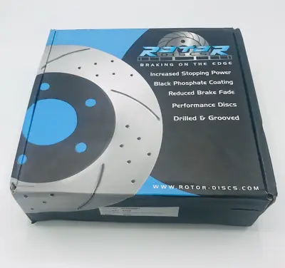 Rotor Discs Performance Rear Break Discs Saab 93 Drilled Grooved Phosphate Coat • $101.02