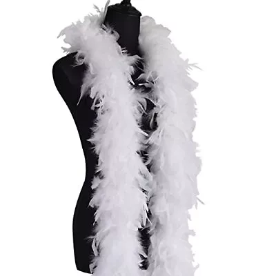 2 Yards 90 Grams White Turkey Feathers Boa For Dancing Wedding Crafting Party... • $26.02