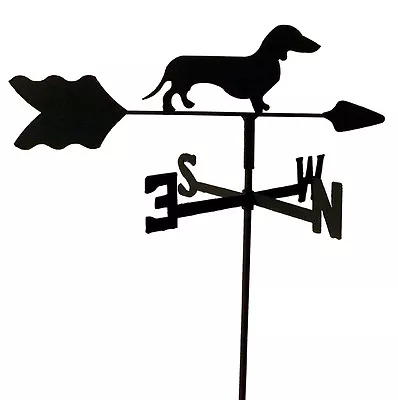 Dachshund  Garden Weathervane Black Wrought Iron Look Made In Usa Tls1011in • $29.99