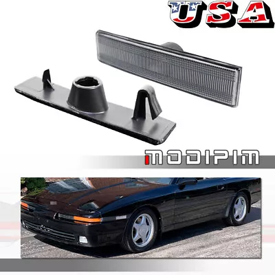 Clear Lens Front Side Marker Lights Housings Kit For 1987-1992 Toyota Supra Mk.3 • $17.99