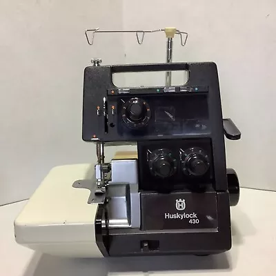 Husqvarna Huskylock 430 Overlock Serger Machine AS-IS FOR PARTS OR REPAIR • $59.99