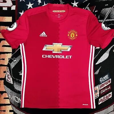 2016 2017 Adidas Manchester United Zlatan Ibrahimovic Home Kit Shirt Jersey  • $54