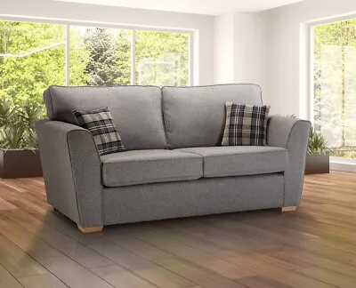 Classic Modern GREY Fabric 3 Seater 2 Seater Sofa Suite INDIGO 32 • £899