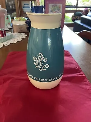 $45 • Buy Vintage Thermo-Serv One Quart Insulated Server In Blue & White Cornflower Print