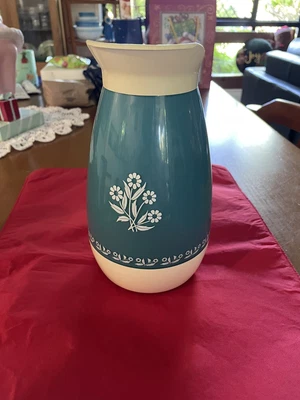 $45 • Buy Vintage Thermo-Serv One Quart Insulated Server In Blue & White Cornflower Print