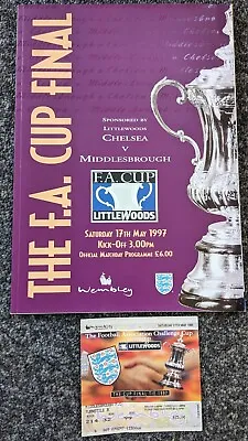 1997 FA Cup Final Programme & Ticket CHELSEA V MIDDLESBROUGH  • £10