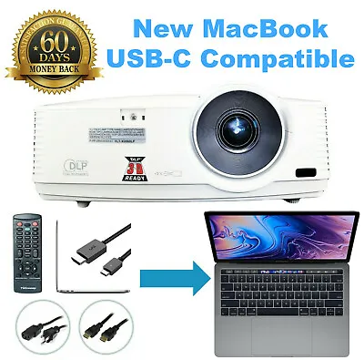 Mitsubishi XD550U DLP Projector 1080p + New MacBook Mac USB-C Compatible Bundle • $169.15