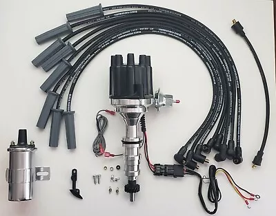 $248.95 • Buy FORD FE 390 427 428 SMALL FEMALE CAP HEI DISTRIBUTOR + 8.5mm WIRES + CHROME COIL