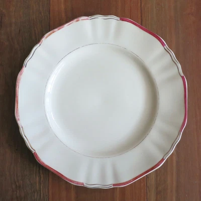 $17 • Buy J&G Meakin Sunshine Round Plate. Maroon & Gold Trim. Good Used