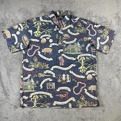 RARE Reyn Spooner Kloth 12 Days Of Mele Kalikimaka Button Men Sz Med Aloha Shirt • $149.99