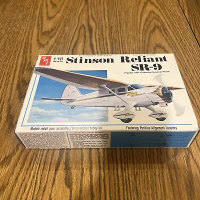 $34.19 • Buy 1/48 Scale AMT, Stinson Reliant SR-9 Airplane Model Kit, #T639, BN Open Box