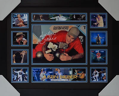 $108 • Buy Justin Bieber Signed Framed Limited Edition Memorabilia V2