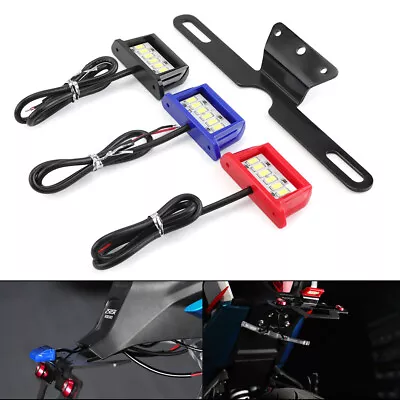 Motocycle Rear Fender LED License Plate Number Holder Lighting Light Tiailight • $9.14