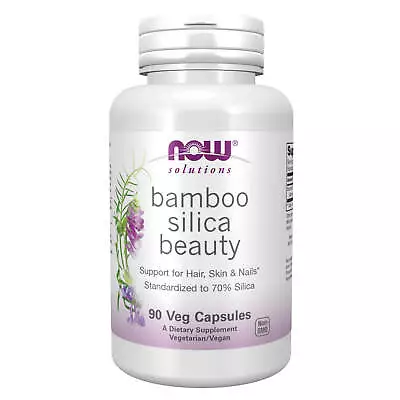 NOW FOODS Bamboo Silica Beauty - 90 Veg Capsules • $11.94