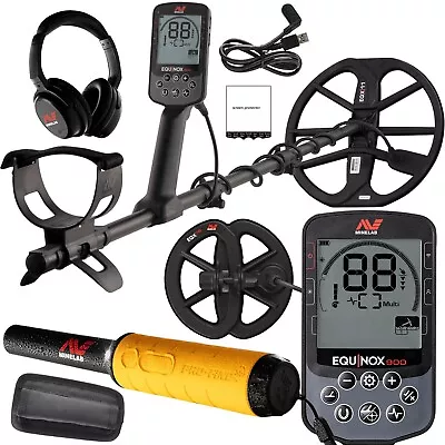 Minelab EQUINOX 900 Multi-IQ Metal Detector With 11  & 6  Coils And Pro-Find 35 • $1098