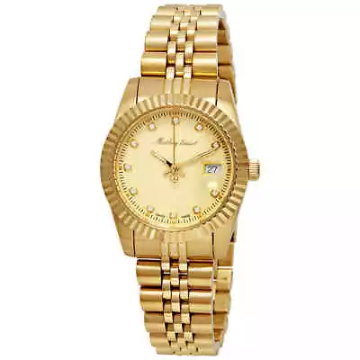 Mathey-Tissot Mathey III Quartz Crystal Gold Dial Ladies Watch D810PDI • $104.98