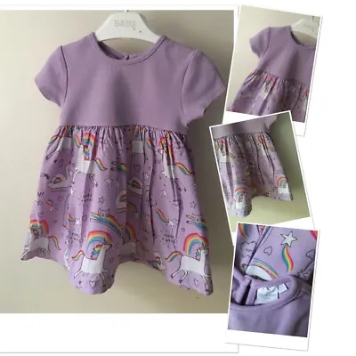 £3.95 • Buy Blue Zoo Debenhams Baby Girls Unicorn Flounce Dress 6-9 Months