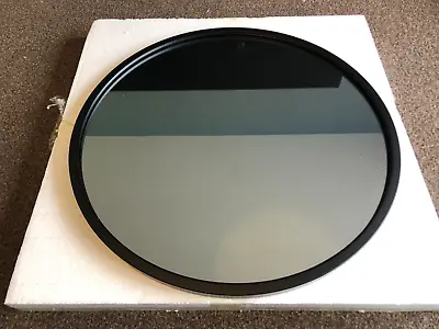 Zenida Black Round Circle Mirror For Wall 50x50 Cm Metal Framed • £20