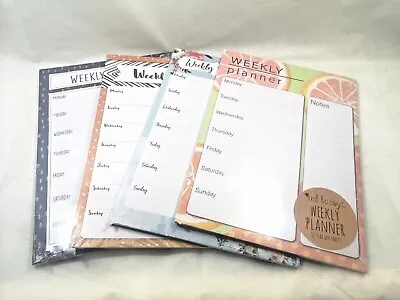 A4 To Do List Meal Plan Pad Weekly Planner Notepad Small Organiser Home Office • £3.49