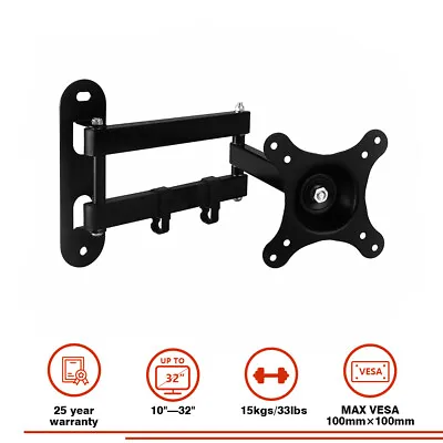 Tilt Swivel TV Wall Bracket 10  14  16  18  20  22  24  26  30  32  Flat Monitor • £13.95