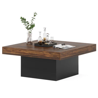 $149.02 • Buy Farmhouse Coffee Table With Led Light, Square Cocktail Table Accent Center Table