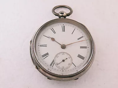 £55 • Buy Victorian Chester 1884 Sterling Silver Case Pocket Watch Heavy 132 Grams