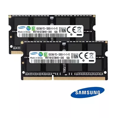 Samsung 16GB 8GB 4GB DDR3 1600MHz PC3-12800S SODIMM 204Pin Laptop Memory LOT BK • £15.59