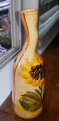 Vintage Abstract Italian Terracotta HandPainted Vase. MCM Style. Stamped • $22.50