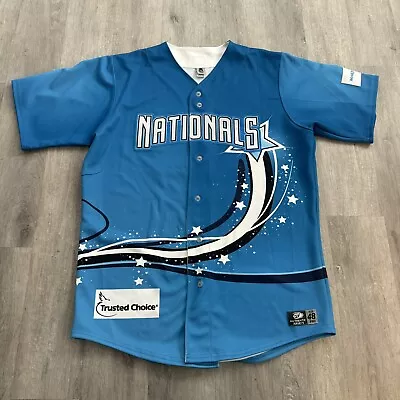 Potomac Nationals Blue Game Jersey #16 Autographed Size 48 Minor League Baseball • $89.99