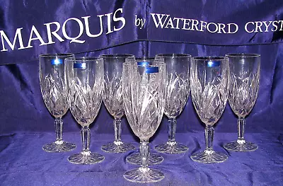 $110.99 • Buy Waterford Marquis Crystal Brookside Ice Tea Water Goblets Glasses  Set Of 8