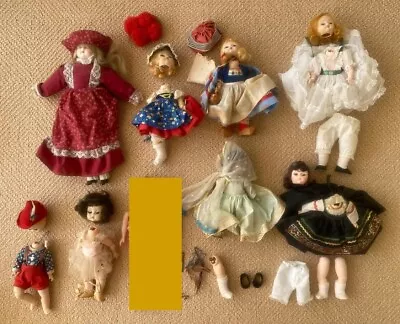 1970’s Madame Alexander 8  Dolls+1 Extra Doll & Parts. NEED REPAIR Or Use Parts • $24