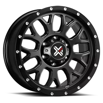 1 New Flat Black Full Painted 17X8.5 -6 5-127 DX4 Gear Wheel • $166