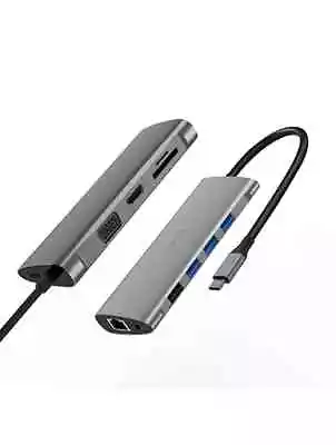 HUB Alpha 11 In 1 Type-C - USB 3.0 HDMI LAN VGA Stereo Type-C • $49.99