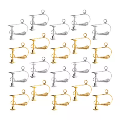 20pcs Clip Earring Converters Screw On Earring Backs Earring Hooks Clip On • $9.07