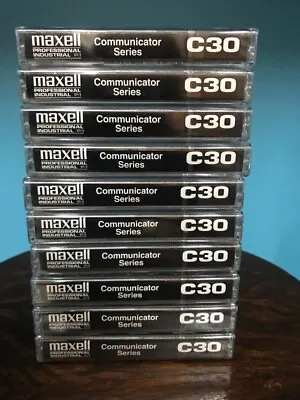 MAXELL COM-30 Professional 30 Minute Normal Bias Audio Cassette (10-Pack) • $19.90