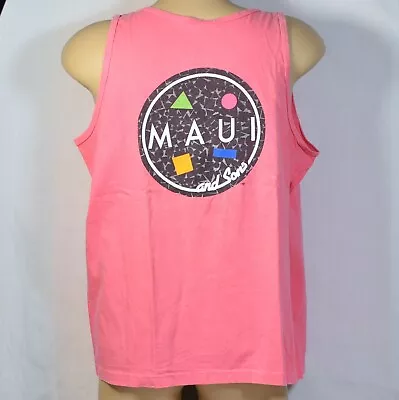 Tank Top Maui And Sons Original Cookie Logo Design 1980's Pink Surfing • $25