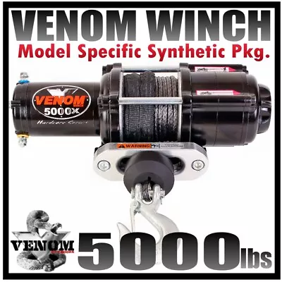 5000lb Venom Utv Winch 14-24 Polaris Rzr/rzr 4/general 900/1000/turbo Rxr Razor • $269.99