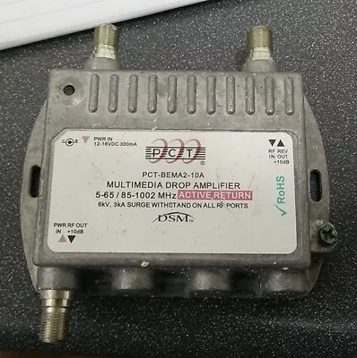 PCT-BEMA2-10A Multimedia Drop Amplifier 5-65/85-1002MHz Active Return 6kV 3kA • $91.54