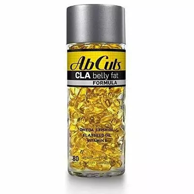 Ab Cuts CLA Belly Fat Formula Omega 3 Fish Oil Vitamin E 80 Softgels 10/2025 • $15