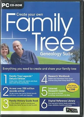 Family Tree – Genealogy Pc Cd Rom – Focus  • £3.99
