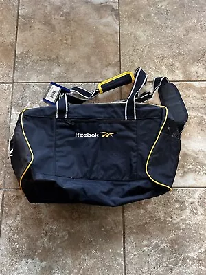 Vintage Reebok Gym Bag Duffle Bag.  Black And Yellow 20” NWT 1996 • $19.99